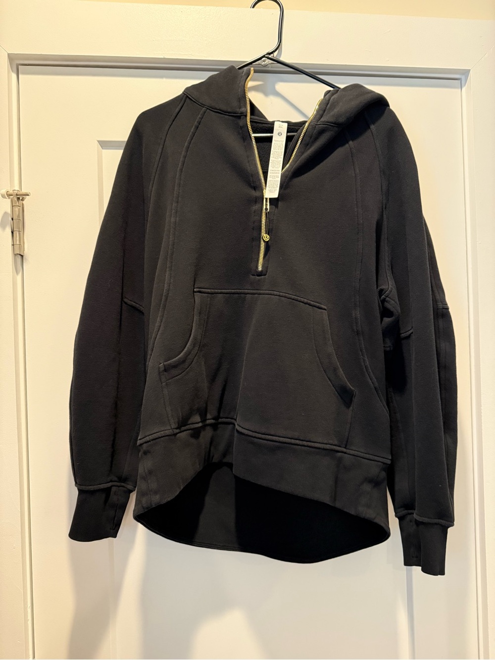 lululemon athletica Scuba Oversized Black Half-Zip Pullover women’s size m/l
